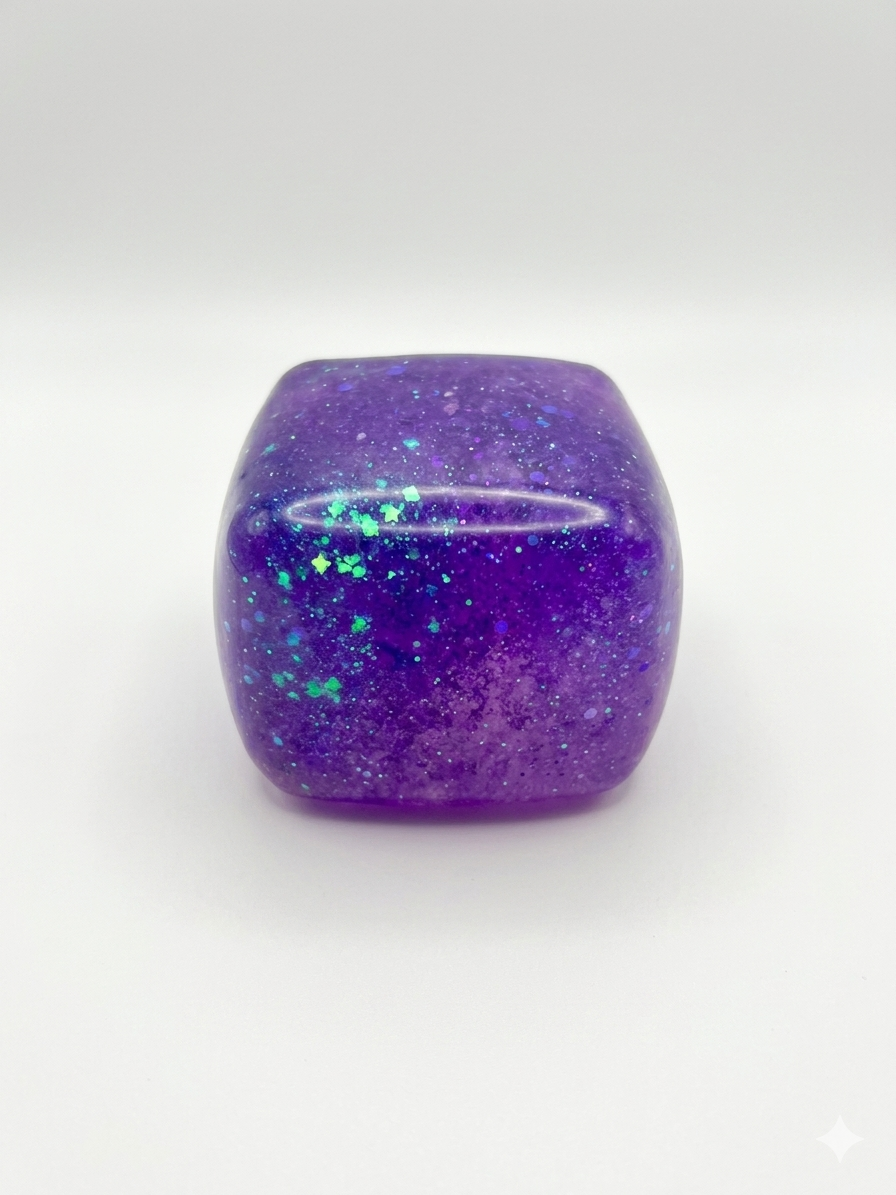 Jumbo Glitter Cube Squishy