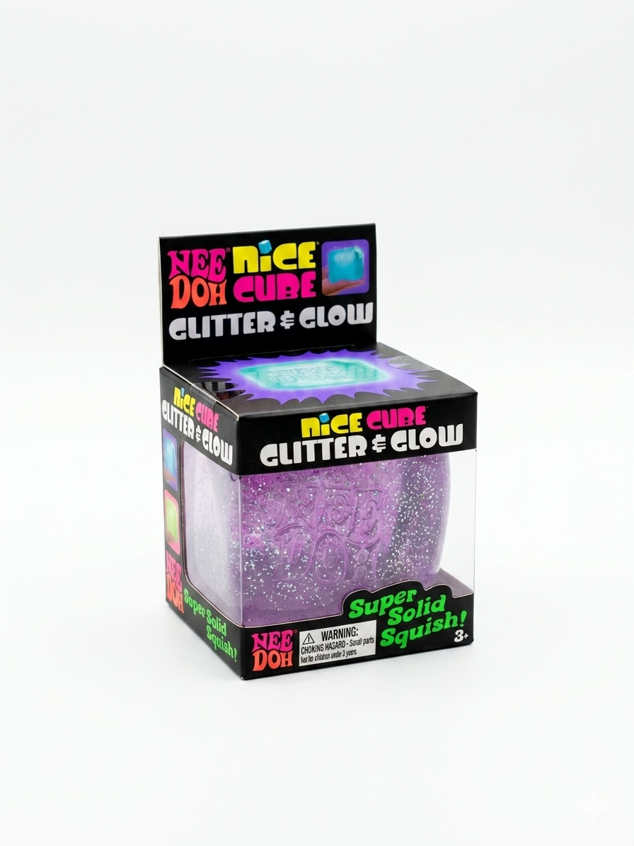 Needoh Glitter & Glow Nice Cube