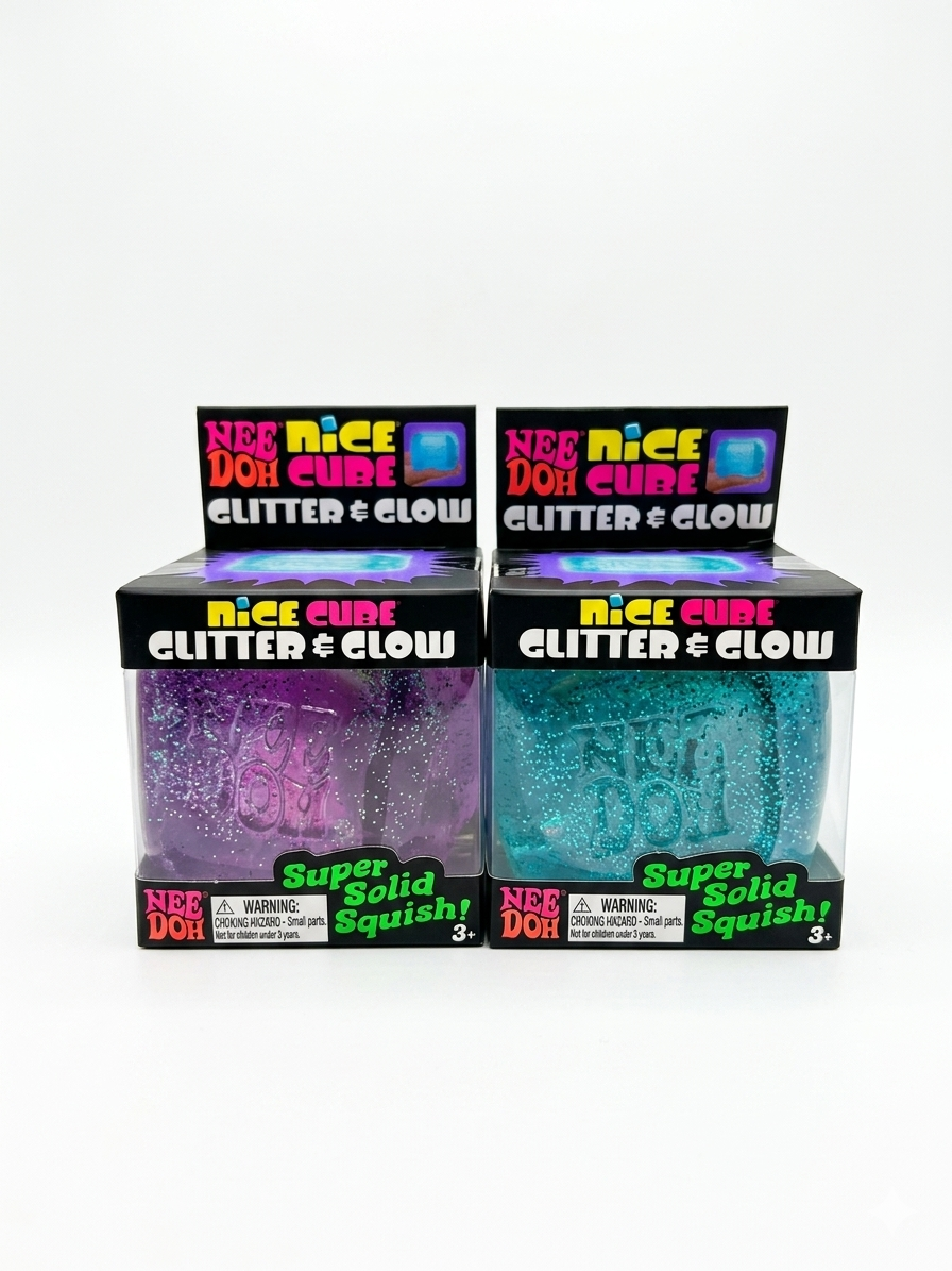 Needoh Glitter & Glow Nice Cube