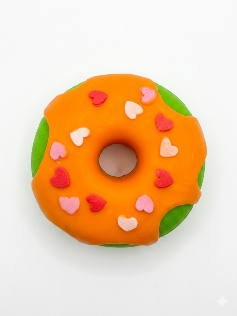 1 Donut Doughnut Soft Doh Filled Stretch Ball with Removable