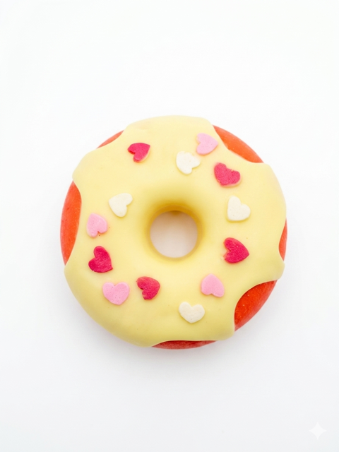 1 Donut Doughnut Soft Doh Filled Stretch Ball with Removable