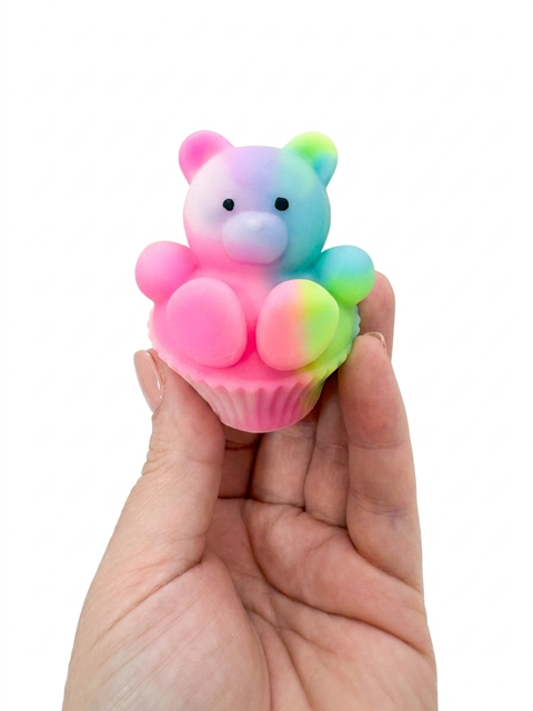 Tie Dye Cupcake Bear Squishy 3 pack